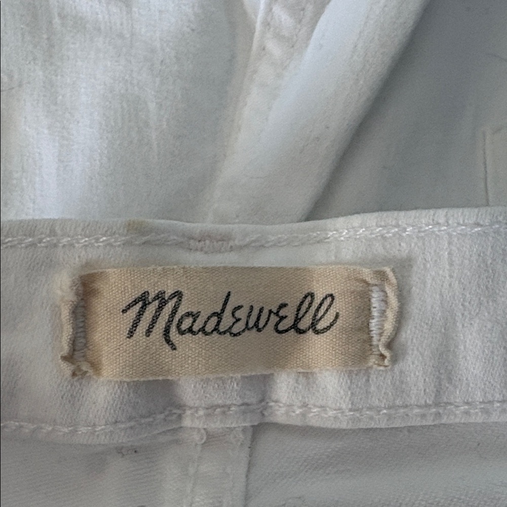 MADEWELL High-Rise Skinny Denim Shorts in White Size 30T (TALL) - Picture 12 of 12